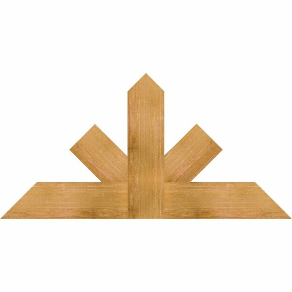 Ekena Millwork Saratoga Rough Sawn Timber Gable Bracket, Western Red Cedar, 48"W x 24"H x 2"D x 6"F, 12/12 Pitch GBW048X24X0206SAR00RWR - main